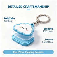 Porte-clés personnalisé en PVC souple, directement de l'usine, porte-clés en caoutchouc mignon en forme de dessert pour cadeaux de fête d'enfants
