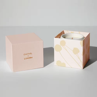 Boîte à bougie de luxe écologique bon marché en gros emballage en papier pliable avec couvercle pot