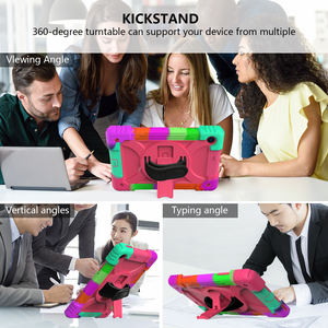 Arc-en-ciel Étui à <span class=keywords><strong>Tablette</strong></span> Pour <span class=keywords><strong>Lenovo</strong></span> Tab <span class=keywords><strong>M10</strong></span> <span class=keywords><strong>Plus</strong></span> 10.3 Pouces TB-X606F/TB-X606X Avec Dragonne + Bandoulière + Couverture de Béquille - Product Image 5