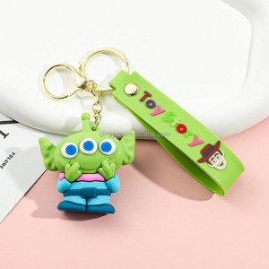 Tùy chỉnh thiết kế 2D/3D phim hoạt hình Silicone Keychain cá nhân giá rẻ PVC cao su Keyring cho thêm nhân vật của bạn phím pha lê - Product Image 4
