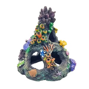 Decorazioni per Acquario in Resina, Roccia Corallina, Grotta, Ornamenti per Acquario, Casa per Pesci Betta per Riposare, Nascondersi, Giocare e Riprodursi - Product Image 1