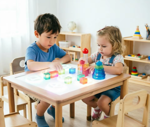 Montessori Kindergarten Table Playing Table Wooden LED <strong>Toys</strong> for Preschool Montessori Light Table for Kids Furniture - Product Image 3