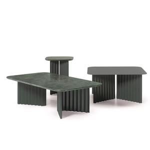 Mesa de Centro con Tapa de Mármol y Estructura de Madera, para Uso en Interiores y Exteriores - Product Image 2
