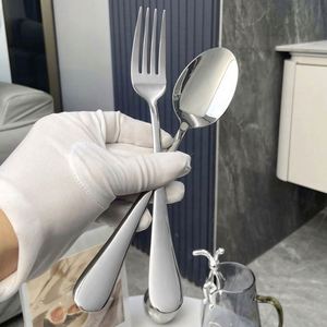 High-end Premium Silverware Knife Fork <b>Spoon</b> Gold Flatware Sets 304 Stainless Steel 5pcs Cutlery Set for Hotel Restaurant - Product Image 3