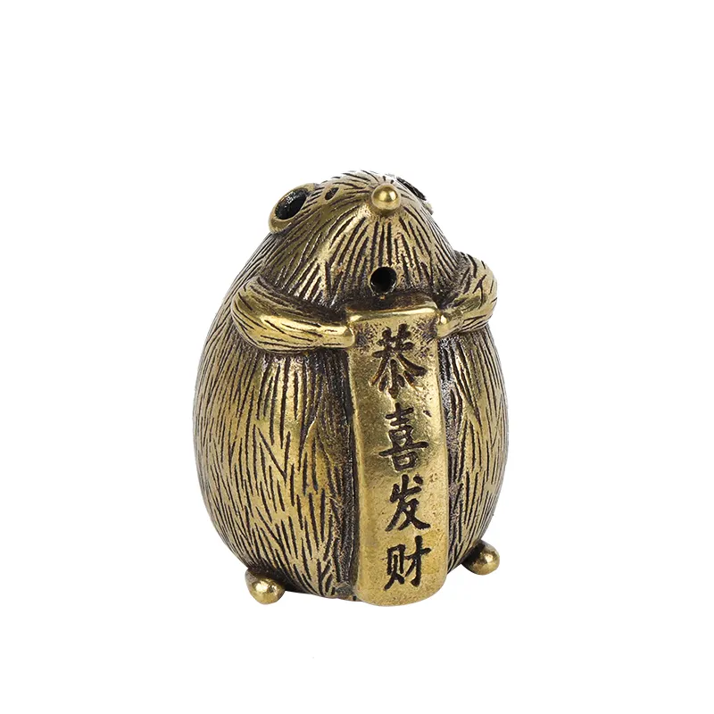 Wholesale CA745 Congratulations to Fat Choi Copper Mouse Pressed Paper Device Zodiac Rat Ornament