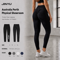 Leggings Scrunch Back invisibles non toxiques pour femmes, taille haute, motif nid d'abeille, noirs, en stock local Perth, Australie, vente en gros, offre Hive Deal Cash