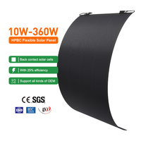 50W-300W HPBC ETFE Flexibles Solarpanel 12V 24V Stabile Leistung Maßgeschneiderte Mini-Form für Wohnwagen Kleine Fahrzeuge und Tägliches Aufladen