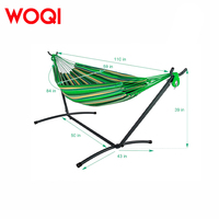 Hamac double en coton portable WOQI, installation facile, longue durée de vie, offre un confort optimal