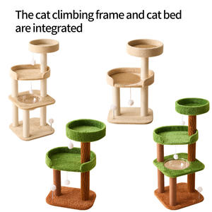 Árbol de Actividades para Gatos de Lujo, de Peluche, Multinivel, Simple, Divertido, con Rascador de Sisal - Product Image 2