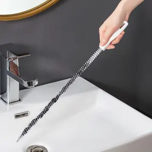 Escova de limpeza de mamadeira de 360 graus portátil longa em aço inoxidável para uso doméstico