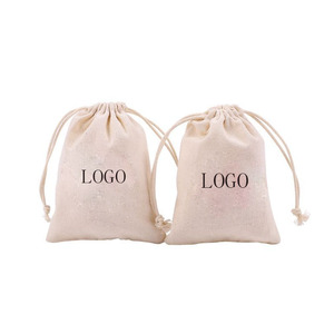 Sacs en toile de coton biologique 100% personnalisés, mini-sacs à cordon en coton recyclé GOTS, pochettes à cordon en mousseline - Product Image 4