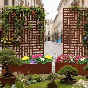 Grand bac à plantes vertical suspendu en fer galvanisé de luxe - <span class=keywords><strong>Jardinière</strong></span> classique durable pour intérieur/extérieur pour centre commercial - Product Image 6