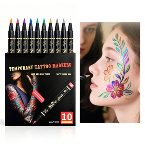 Wholesale Washable Makeup Body Art <strong>Temporary</strong> <strong>Tattoo</strong> <strong>Pens</strong> Metallic Colors Safe Skin Face Painting Markers - Product Image 6