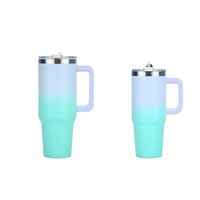 Taza de hielo rociada de plástico de acero inoxidable 304 de gran capacidad, Pajita con Mango a prueba de fugas 100% para uso en coche, termo de vacío, producto