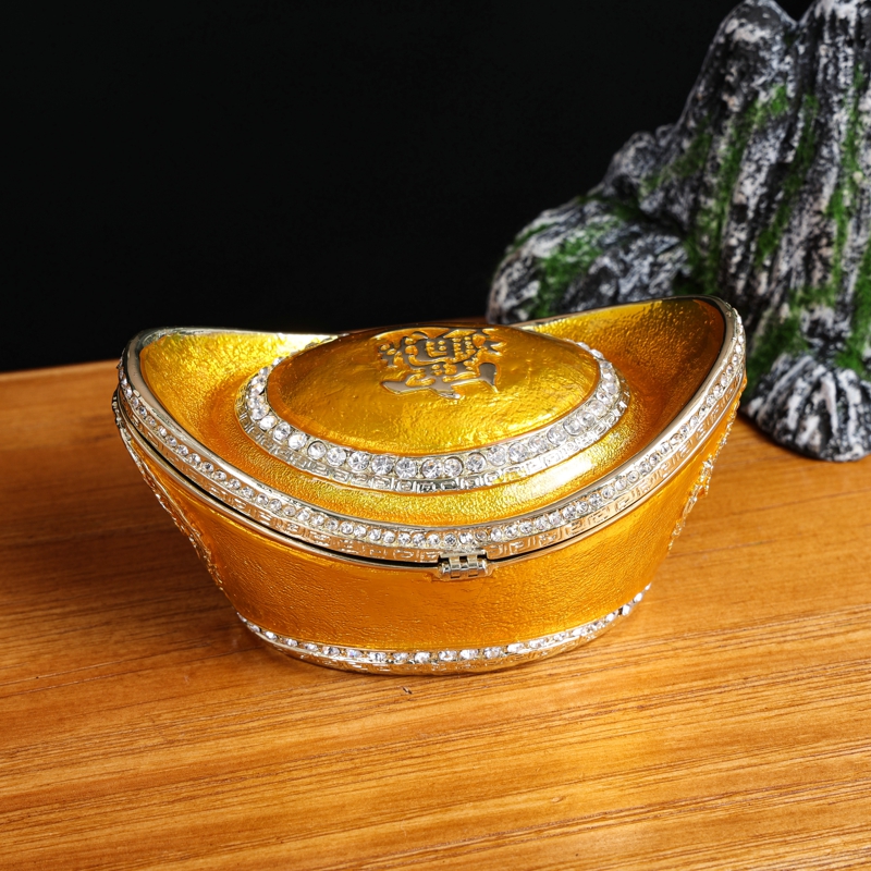 SHINNYGIFTS FengShui, поделки, золотой слиток, бижутерия, Подарочная коробка, новогодняя Подарочная коробка, домашняя декоративная коробка для хранения