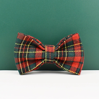 XS-XL noël Plaid chien harnais ensemble colliers pour animaux de compagnie avec nœud papillon étiquette d'identification personnalisée réglable Durable chiot conduit accessoire