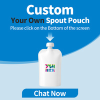 Sachet souple personnalisé YSH avec bec verseur, film plastique brillant laminé, pour emballage alimentaire pour bébés, idéal pour les supermarchés