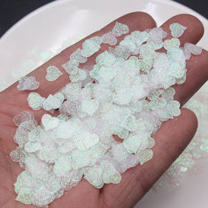 500g/Lotto Paillettes a Forma di Cuore in PVC Glitterato da 8mm, Accessori per Decorazioni Fai-da-Te, Sacchetti, Coriandoli, Modello GA24 - Product Image 1