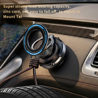 Support magnétique super puissant pliable à rotation 360° pour voiture, ultra-fin, à ventouse, pour téléphone portable, idéal pour avion, lit et bureau