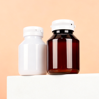 Bouteilles de compléments alimentaires en PET avec bouchon à clapet, contenants vides en plastique pour pilules, capsules de vitamines, emballages de médicaments
