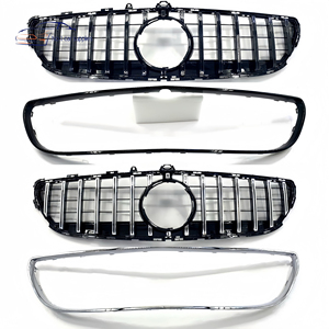 Parrilla Delantera GT para Mercedes Benz W218 Clase <span class=keywords><strong>CLS</strong></span> 300 <span class=keywords><strong>450</strong></span> 500 2016-2018, Estilo AMG con Marco - Product Image 1