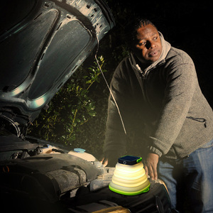 Solar Powered Foldable <b>LED</b> Camping <b>Lamp</b> Portable Telescopic Light Outdoor Patio Use - Product Image 4