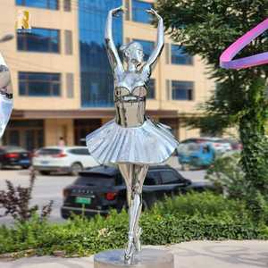 <span class=keywords><strong>Sculpture</strong></span> de statue de ballet en acier inoxydable grandeur nature personnalisée RELONG pour la décoration de parc en plein air - Product Image 6