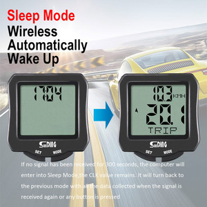 SD-570 có dây xe đạp máy tính với trở lại ánh sáng đồng hồ tốc độ xe đạp máy tính Tracker cho đêm cưỡi - Product Image 4