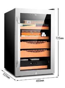 Humidor Eléctrico Inteligente Nuelead con Control Táctil, Puerta de Vidrio, Acero Inoxidable, Iluminación LED y Termostato Ajustable - Product Image 2