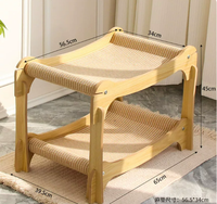Maison pour chat avec griffoir tout-en-un, double couche, corde en sisal durable, résistant aux griffures, sans perte de fibres, respirant, imperméable, jouet pour chat