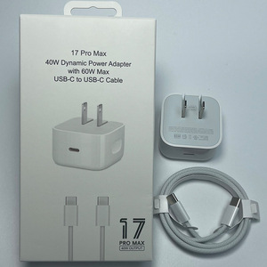 <span class=keywords><strong>Cargador</strong></span> PD Tipo C de 40W para iPhone con <span class=keywords><strong>Cable</strong></span>, Enchufe EU/US/UK, <span class=keywords><strong>Cargador</strong></span> de 40W para iPhone, <span class=keywords><strong>Cargador</strong></span> para <span class=keywords><strong>Apple</strong></span> 18 17 16 15 Pro Max - Product Image 2