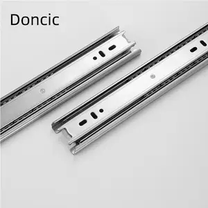 Custom packaging Stainless steel slide rail telescopic push to pen drawer slide hardware cabinet hardware