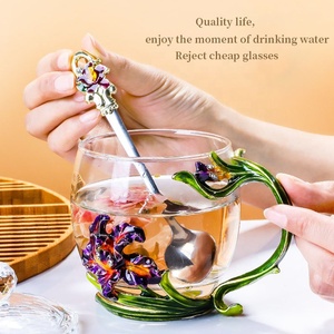 Della fabbrica del commercio all'ingrosso offerta speciale latte a casa tazza di tè creativa di tendenza di personalità tazza di tè tazza di vetro di stile Europeo - Product Image 4