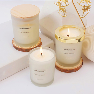 Nhãn Hiệu Riêng OEM/ODM Tùy Chỉnh Sang Trọng Chai Thủy Tinh Thơm Nến Frosted Jar Sáp Đậu Nành Giáng Sinh Nến Thơm - Product Image 3