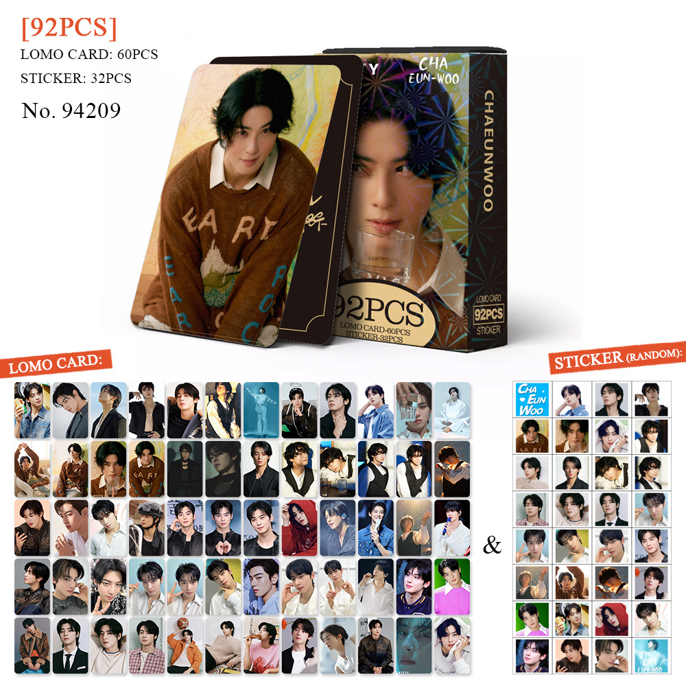 KPOP 92枚入り/ボックス チャ・ウヌ フォトカード ロモカード 写真