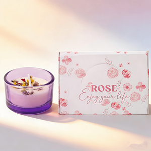 Zijin Mother <strong>S</strong> Day Dried Flower Candles Plant Wax 4 to 8 Hours Burn 5 Colors for Gift Home Decor - Product Image 4