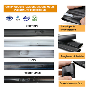 เทปน้ำหยดคุณภาพสูงทำจากวัสดุ PE สำหรับการเกษตร ทนต่อการอุดตัน เทปน้ำหยดแบบแบนต่อเนื่อง ขนาด 16 มม. - Product Image 4