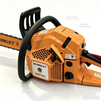 Tronçonneuse à essence professionnelle 54,6 cm³ W9070A 3,2 kW, coupe-bois robuste