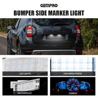 Lampe LED de plaque d'immatriculation de voiture sans erreur de conception Canbus pour Dacia Duster 2010 ~ voyant de pièces de voiture
