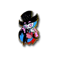 Broche en métal nickelé noir avec logo personnalisé, motif feuille d'érable peinte