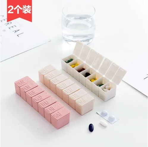 Xách tay 7 ngày nhựa Pill chủ Pill Box Organizer chủ/hàng tuần y học tổ chức
