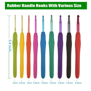 Looen 16pcs Crochet Hooks Set 52pcs Full Knit Gauge Scissors Stitch Holder and <strong>Sewing</strong> Accessories <strong>Case</strong> for Knitting <strong>Sewing</strong> - Product Image 5