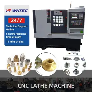 Máquina de torneamento automática do eixo dois do pequeno cnc da tecnologia do tipo chinês para trabalho do metal