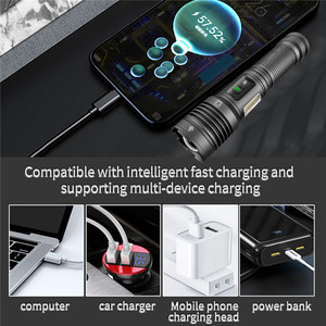 Xhp70 + COB Red ánh sáng trắng <span class=keywords><strong>LED</strong></span> Đèn pin Type-C có thể sạc lại Zoomable <span class=keywords><strong>Led</strong></span> đèn pin săn bắn mạnh mẽ <span class=keywords><strong>LED</strong></span> <span class=keywords><strong>Torch</strong></span> với ngân hàng điện - Product Image 5