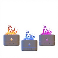 Diffuseur d'arômes à flamme simulée 2025, dégradé de couleurs, créatif, humidificateur ultrasonique pour la maison, plastique, alimenté par USB, 0,5-1L
