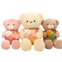 Vente Chaude : Ours en Peluche de Haute Qualité, Jouet en Peluche Kawaii, Grand Ours en Peluche Doux, Poupée Ours en Peluche Thé au Lait, Vente en Gros