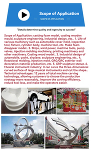 เครื่องตัดโฟมโพลียูรีเทน EVA บนเครื่องบินพร้อมซิงค์โต๊ะสำหรับรูปปั้น3D หรือรูปปั้นหรือแม่พิมพ์ - Product Image 4