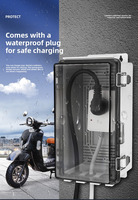 Boîtier de protection pour multiprise extérieure, boîte d'alimentation pour batterie de voiture, boîte mobile avec verrou, boîte étanche antivol, boîte de prises