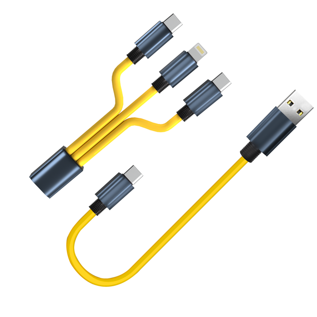 USB100W 3-in-1 Charging Multi-USB Cable Free Disassembly Universal C-Type Mobile Phone Data Cable