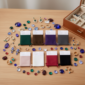 Borsa in velluto Ilan 9x12 cm, 2 pezzi, colori assortiti, per conservare gioielli - Product Image 3